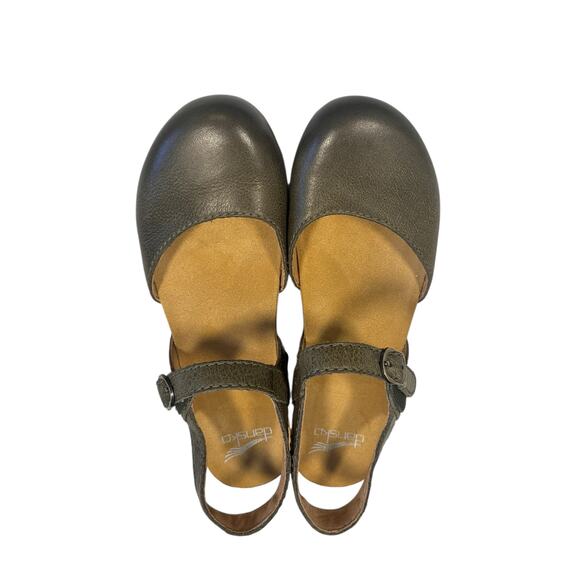 NWOT Dansko Tiffani Green Leather Mary Jane Comfort Sandals EU 38 HolidayOutfit - Picture 4 of 8